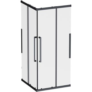 Душевой уголок AM.PM Func W84G-403-9090-BТ 90х90 профиль черный матовый стекло прозрачное